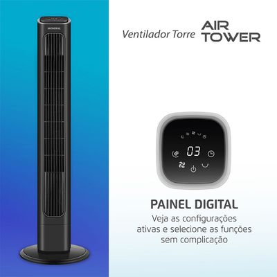 Ventilador de Torre Air Tower Mondial Preto 45W - VTR-01-B 127V