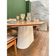 Mesa De Jantar Cone Zoe 140x90cm Base Laca Branca Tampo Cinamomo