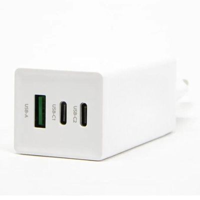 Carregador Rápido Gan 65w Quick Charger 3 Portas