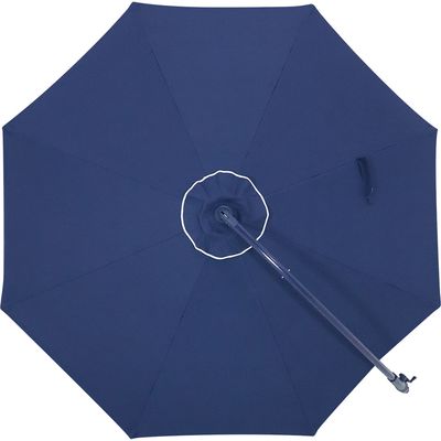 Ombrellone Suspenso Giratório 360° Búzios 3 metros Azul + Base em ABS 50 Litros Preta Bel 3,00m