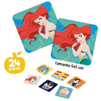 Jogo de Memória Disney Princesas 24 pares 8010 - Toyster