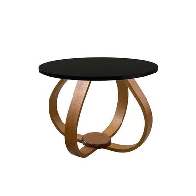 Mesa De Centro E Lateral Pés Cebola 50x35cm Cor Preto
