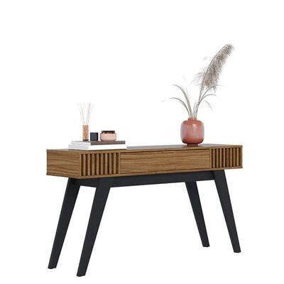 Mesa De Centro Jeri Noce Milano Preto Acetinado Com Aparador Para Sala Riviera Noce Milano – Colibri