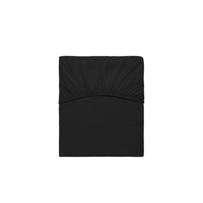 Lençol Elastico Preto CASAL Algodao Egipcio 300 Fios Acetinado