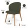 Kit 04 Cadeiras de Jantar e Estar Living Estofada Mia L02 Linho Verde Musgo - Lyam Decor