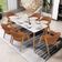 Kit 06 Cadeiras de Jantar e Estar Living Estofada Nadja L02 Bouclê Terracota - Lyam Decor