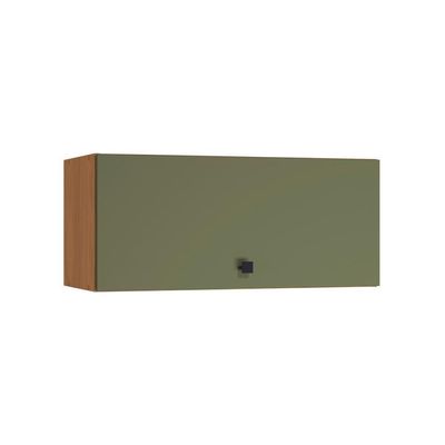 Armário Aéreo Kappesberg Pixel 1 Porta Basculante Canela/verde Frevo 80cm