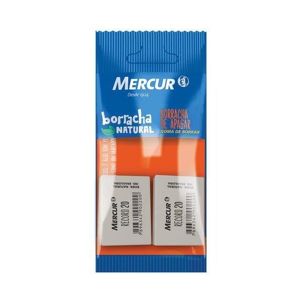 Borracha Mercur Record Branca com 2 Unidades Borracha Mercur Record Branca com 2 Unidades