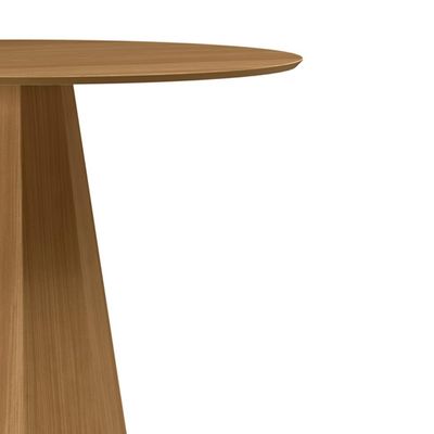 Mesa de Jantar Redonda com Tampo de MDF Isis Ypê 117 cm