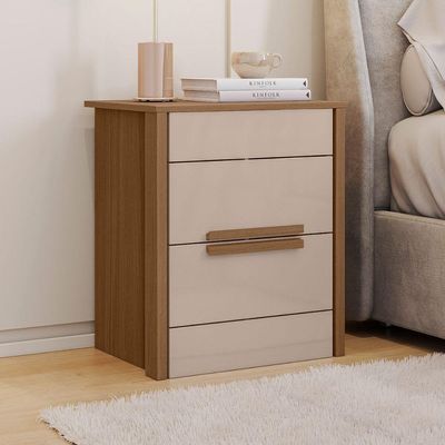 Mesa De Cabeceira Dhara 2 Gavetas 51 Cm Carvalho Fendi Moval Carvalho Fendi