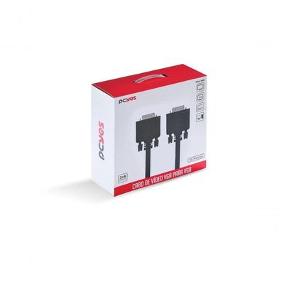 Cabo De Vídeo Vga 3+6 15 Pinos Macho Para Vga 3+6 15 Pinos Macho 28awg Puro Cobre 30 Metros - Pvm36-30