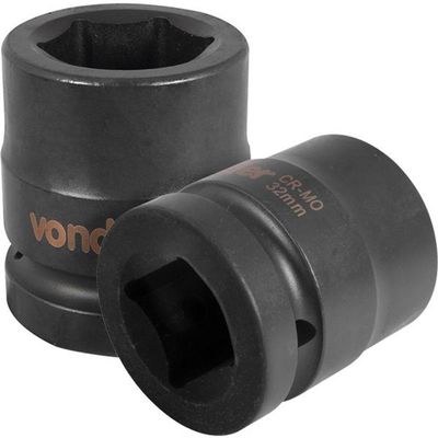 Soquete Sextavado Impacto Encaixe 1 32mm Aço Cromo Vonder