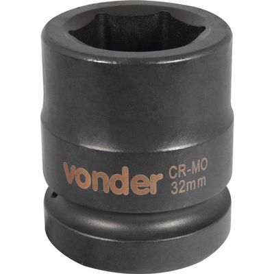 Soquete Sextavado Impacto Encaixe 1 32mm Aço Cromo Vonder