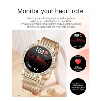 Relógio Smartwatch Feminino Foxbox 1841 à Prova D'água Roxo Chamada Bluetooth