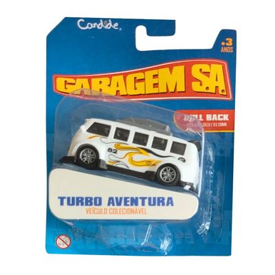 Mini Carrinho Pull Back Garagem S.A. Turbo Aventura - Branco