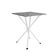 Conjunto de Mesa Quadrada com Tampo Granito e 4 Cadeiras Léia Revestimento Sintético Branco e Palha