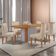 Conjunto Mesa De Jantar Isadora Tampo Mdf 6 Cadeiras Isadora Moderna Veludo Creme Naturale