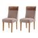Conjunto Com 2 Cadeiras Mdf Andes Para Sala D/jantar Moderna Linho Capuccino / Tork / Naturale