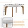 Conjunto Mesa Liz 120cm Com Vidro 4 Cadeiras Athenas Moderna Veludo Marrom Off White Imbuia
