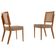 Conjunto Com 2 Cadeiras Aila Moderna Mobília Linho Palha/cinam.imbuia