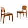 Conjunto Com 2 Cadeiras Malta Gold Moderna Mobília Veludo Bege Cinamomo Imbuia