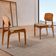 Conjunto Com 2 Cadeiras Malta Gold Moderna Mobília Veludo Bege Cinamomo Imbuia