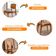 Conjunto Com 2 Cadeiras Malta Gold Moderna Mobília Linho Palha Cinamomo Imbuia