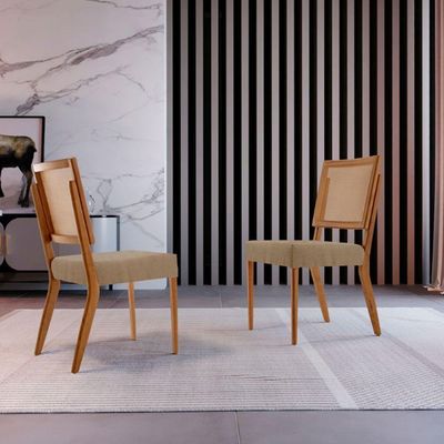 Conjunto Com 2 Cadeiras Aila Moderna Mobília Turim 07/cinam.imbuia