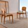 Conjunto Com 2 Cadeiras Malta Gold Moderna Mobília Linho Off White Cinamomo Imbuia