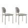 Conjunto Com 2 Cadeiras Metal Marchezine Moderna Mobilia Luna Prata