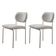 Conjunto Com 2 Cadeiras Metal Marchezine Moderna Mobilia Luna Prata