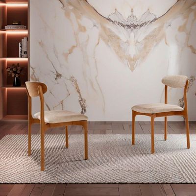 Conjunto Com 2 Cadeiras Noronha Moderna Mobília Milano Cinamomo Imbuia