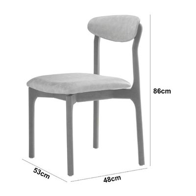 Conjunto Com 2 Cadeiras Noronha Moderna Mobília Prada Cinamomo Imbuia