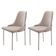Conjunto Com 2 Cadeiras Metal Vicenza Moderna Mobilia Brisa Prata