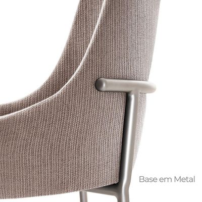 Conjunto Com 2 Cadeiras Metal Vicenza Moderna Mobilia Brisa Prata
