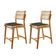 Conjunto Com 2 Banquetas Eva Premium Jade Imbuia Natural