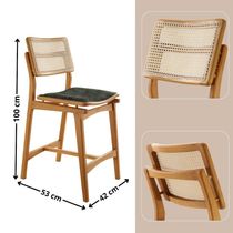Conjunto Com 2 Banquetas Eva Premium Jade Imbuia Natural