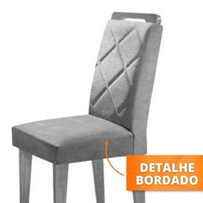 Conjunto Com 6 Cadeiras Para Sala De Jantar Melissa Rufato Imbuia Turim 07