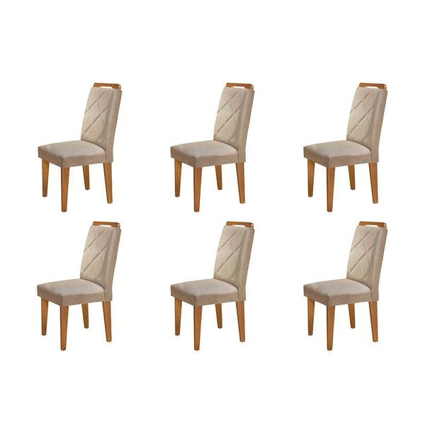 Conjunto Com 6 Cadeiras Para Sala De Jantar Melissa Rufato Imbuia Turim 07