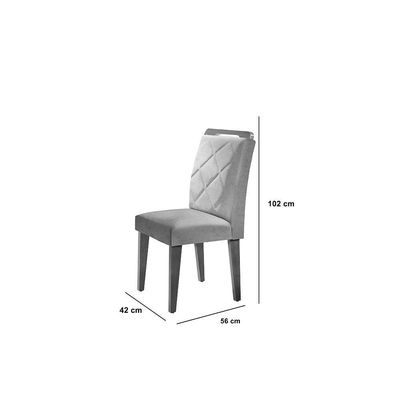 Conjunto Com 6 Cadeiras Para Sala De Jantar Melissa Rufato Imbuia Turim 07