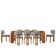 Mesa De Jantar Nala 220cm Madeira Tampo Laminado 8 Cadeira Nala Luna Imbuia Natural
