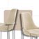Conjunto Com 2 Cadeiras Metal Vicenza Moderna Mobilia Linho Off White Prata
