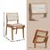 Conjunto Com 2 Cadeiras Madeira Eva Premium Brisa Imbuia Natural