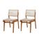 Conjunto Com 2 Cadeiras Madeira Eva Premium Brisa Imbuia Natural