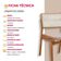 Conjunto Com 2 Cadeiras Madeira Eva Premium Brisa Imbuia Natural