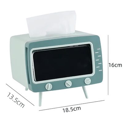 Suporte Decorativo TV Retro porta Lenços Verde XC-SP-62