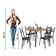 Conjunto De Mesa Sala De Jantar Com 6 Cadeiras Tubular