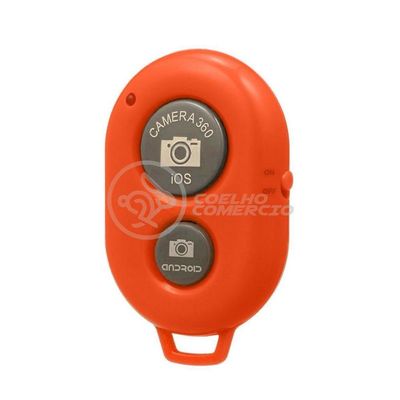 Controle Remoto Disprador Foto Bluetooth Selfie Vermelho Nº3
