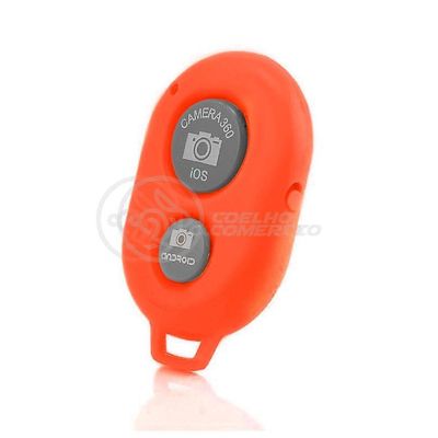 Controle Remoto Disprador Foto Bluetooth Selfie Vermelho Nº3