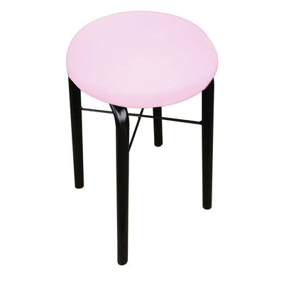 Banqueta Baixa Manu Suede Rosa Bebê